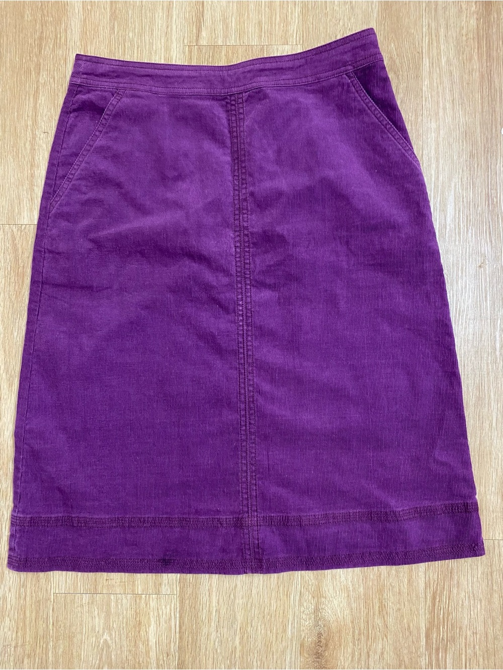 Boden Purple Corduroy Pencil Skirt